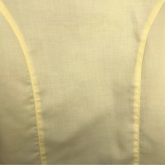 New Small Cutter And Buck Yellow Button Front Top Womens Long Sleeve Cotton - Picture 12 of 16